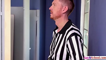 Preview 2 of 3gping Com - Teen Donovin Rece barebacked by coach Brody Kayman
