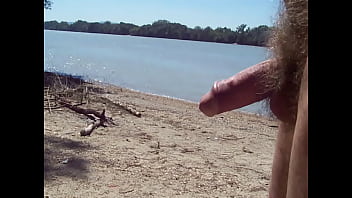 Preview 1 of Teen Locken5 - Pissing on river side with hard dick by fjoy