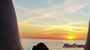 Preview 2 of Iii Xxx Porn In - FLASHING my COCK in front of my STEPDAUGHTER at SUNSET in a PUBLIC BEACH and she HELPS me CUMSHOT in front of everyone - REAL SEX RISKY
