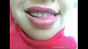 Preview 2 of Female Abs Orgasm - Pregnant Babe Playing with Big Natural Boobs on Webcam