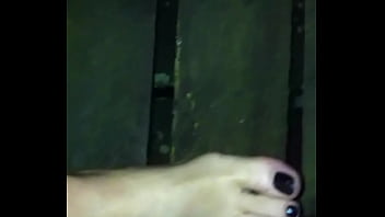 Preview 4 of Sixy Ante Veduies - Dark Walk over the Bridge with naked Feets and painted Nails