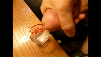 Preview 3 of Miko 3some - Hairy Middle Aged Guy Cums in Shot Glass