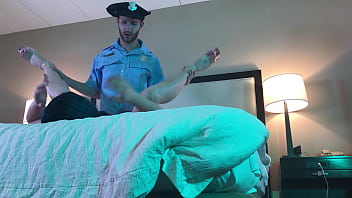 Preview 2 of Xxdxxcom - Police Fucks Hot Trans Woman in Chastity