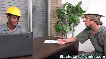 Preview 1 of Mom Removes Son Clothes - Twink fucks black ass