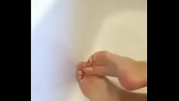 Preview 4 of Gianna Lesbian - Sexy Paki Teasing with Feet in Shower Porn
