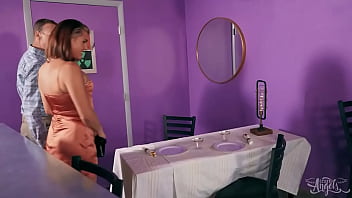 Preview 1 of Xxx Dowlnd - TRANS ANGELS - Naughty Kalli Grace Sneaks Into The Bathroom To Fuck A Stranger While On A Date With Another Guy