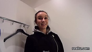 Preview 3 of Ebony Granny Contractions - Gorgeous czech sweetie was seduced in the supermarket and screwed in pov