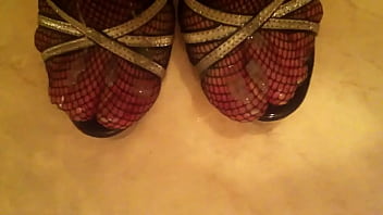 Preview 3 of Baby Wafe - Cum on sexy High Heels Fishnet Stockings