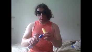 Preview 1 of New Zealand Small Meat - Belmondo playing with banana