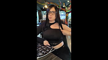 Preview 1 of Saniy Liyon Xxxx - Lunch with my step-cousin turns into a delicious step blowjob afterwards