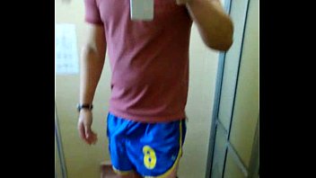 Preview 1 of Bangladeshi Office - Really horny in my blue nylon shorts