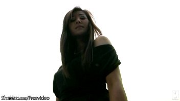 Preview 1 of Sunny Lennoxtown Sex - Hairy Thai TS model in black lingerie strokes her ladystick