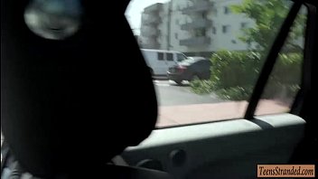 Preview 1 of Bbc Hard Stroke - Kinky stranded teen babe tastes the cum after getting banged