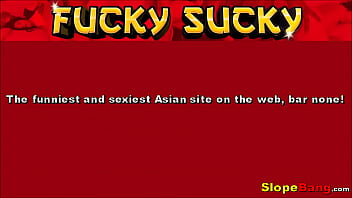 Preview 1 of Ellie Alexendra Lesbian - Giggling Asian Tries Her First BBC Monster Cock