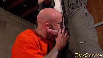Preview 1 of Ellen Panteras - Buff prisoner spunks abs