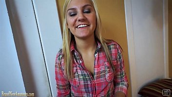 Preview 1 of Stop Son And Mom Xxx - Blonde amateur Bailey strips and masturbate at her casting