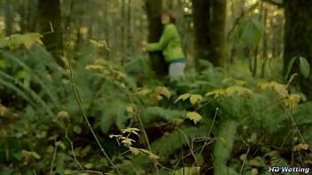 Preview 1 of Wwwbang Com - Handuffed to a tree in the forest and desperate to pee
