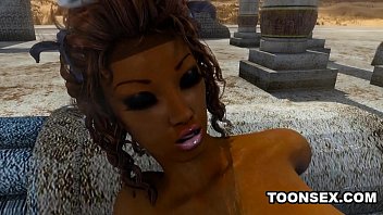 Preview 4 of Fuck Boys Nerd - Sexy 3D Lesbian Licking a Black Babe&#039_s Pussy