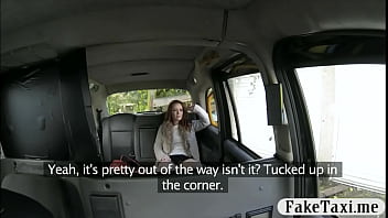 Preview 1 of Dad Son Teen Rape Video - Red haired babe gets her pussy pounded by nasty driver