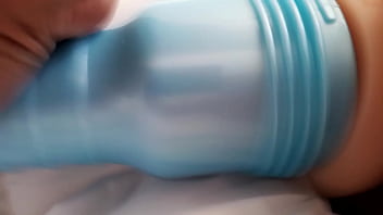 Preview 2 of Mom Without Permission Sleep - Fleshlight session,  cumming,  closeup. June 13,  2023.