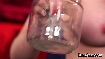 Preview 1 of Young Boy Fucks Granny - Frisky model gets cum load on her face swallowing all the sperm