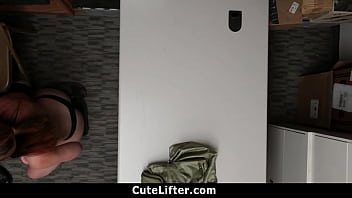 Preview 2 of Vk Reallifecam Nora - Lp Officer Performs Security Check on The Suspected Teen - Cutelifter