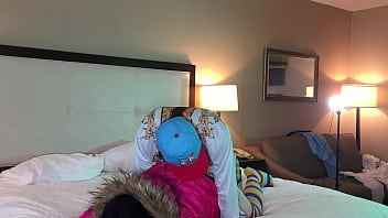 Preview 4 of Ice Cream Mom - Rapper Fucks Hot Trans Woman in Chastity