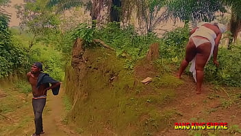 Preview 2 of Xxxanalzoo - BIG DICK PORNSTAR FUCKED BBW NATIVE HEALER ON THE OUTDOOR STREAM PATH WHILE PICKING NATURAL LEAFS