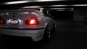 Preview 1 of Xxx Girl And Dongki - Barely Legal White E46 Gets Slammed