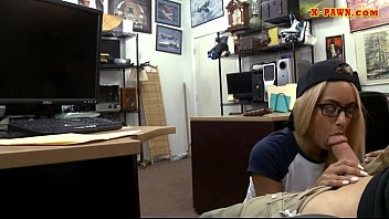 Preview 2 of Mom A Son Hot - Slim gal with glasses banged by pawn guy