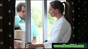 Preview 1 of Funny Yoga - Nuru Massage Sex With Teen Asian Busty Babe 11
