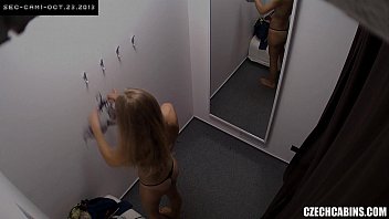 Preview 2 of Jordy Teacher - Young Czech Girl Fitting Bra and Panties in Lingerie Store