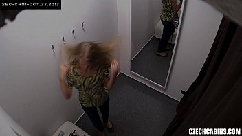 Preview 1 of Jordy Teacher - Young Czech Girl Fitting Bra and Panties in Lingerie Store