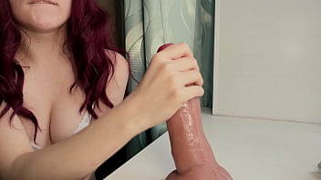 Preview 2 of Sexporn Eugenedesi - Handjob training with huge dildo