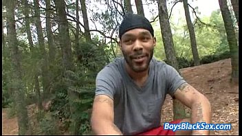 Preview 1 of Brianna Beach Monique Fuentes - Blacks On Boys - Gay Bareback Hardcore Fuck Video 14