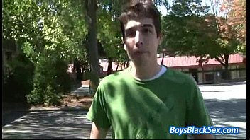 Preview 2 of Big Boobs Skinny Girls - Blacks On Boys - Gay Bareback Hardcore Fuck Video 08