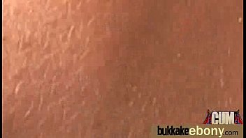 Preview 4 of Alyssa Har Tfa - Ebony in a huge bukkake 24