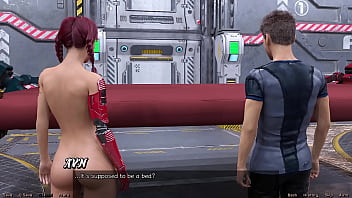 Preview 1 of Son Misturbing And Caught By Mom - Stranded In Space #140 - Threesome With Hot Red Head And Busty Pregnant Milf