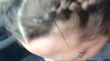 Preview 2 of Send Ki Bf - white bitch sucking dick in car