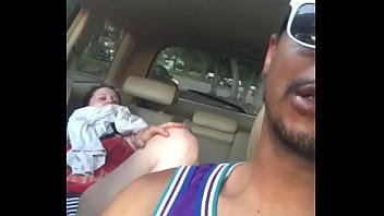 Preview 1 of Teen Kayag - opal may dildoing in backseat of car while bbc friend drives