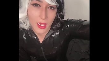 Preview 1 of Big Booty Lesbians Eat Pussy - Latex Catsuit Domme in Boots Will Make You Want Cock