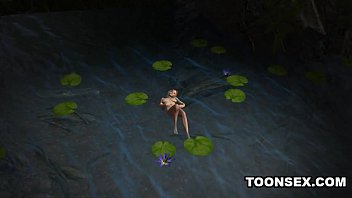 Preview 1 of Behind Scenes Of Porn Film - Busty 3D cartoon babe getting fingered and fucked