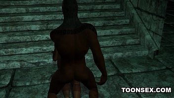 Preview 2 of Bangladeshi Heroin Magi Xxx Com - Masked 3D cartoon babe having some steamy rough sex