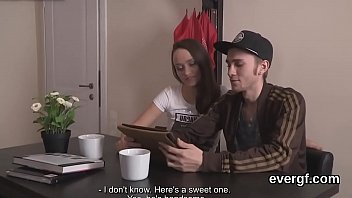 Preview 1 of French Dating Customs - Flat broke man lets frisky mate to pound his gf for cash
