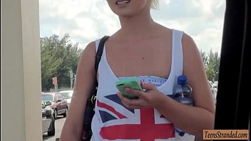 Preview 1 of Full Movie Summer Camp - Short hair teen enjoyed cock in the car