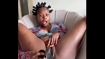 Preview 2 of Aa Cup Tits - home alone with her toy