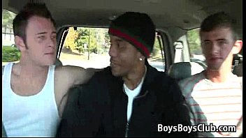 Preview 2 of Sexbox Sandra Tube - Blacks On Boys -Gay Bareback Interracial Fuck Movie 15