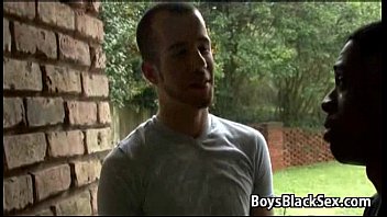 Preview 2 of Sex Into Big Niple - Black Muscular Gay Dude Fuck White Twink Boy - BlackOnBoys 02