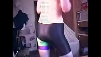 Preview 4 of Beauty Iraqi - black spandex shorts