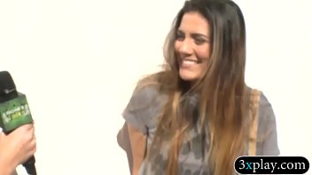 Preview 1 of Cara Essex - Beautiful brunette babe tickling her twat for some cash